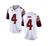 2016 Men's Florida State Seminoles Dalvin Cook #4 College Football Limited Jersey - White