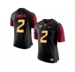 2016 Men's Florida State Seminoles Deion Sanders #2 College Football Limited Jersey - Black