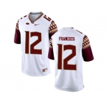 2016 Men's Florida State Seminoles Deondre Francois #12 College Football Jersey - White