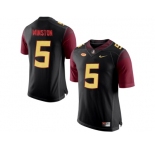 2016 Men's Florida State Seminoles Jameis Winston #5 College Football Limited Jersey - Black
