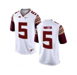 2016 Men's Florida State Seminoles Jameis Winston #5 College Football Limited Jersey - White