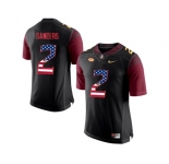 2016 US Flag Fashion-2016 Men's Florida State Seminoles Deion Sanders #2 College Football Limited Jersey - Black