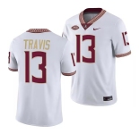 Men's Florida State Seminoles #13 Jordan Travis White Stitched Jersey