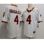 Men's Florida State Seminoles #4 DJ Uiagalelei White FUSE College Stitched Jersey