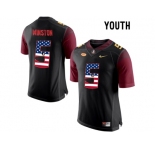 2016 US Flag Fashion-2016 Youth Florida State Seminoles Jameis Winston #5 College Football Limited Jersey - Black