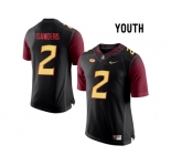 2016 Youth Florida State Seminoles Deion Sanders #2 College Football Limited Jersey - Black