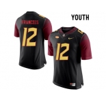 2016 Youth Florida State Seminoles Deondre Francois #12 College Football Jersey - Black