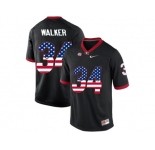 2016 US Flag Fashion-Men's Georgia Bulldogs Herchel Walker #34 College Football Limited Jerseys - Black
