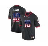2016 US Flag Fashion-Men's Georgia Bulldogs Jacob Eason #10 College Football Limited Jerseys - Black