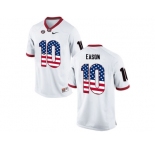 2016 US Flag Fashion-Men's Georgia Bulldogs Jacob Eason #10 College Football Limited Jerseys - White