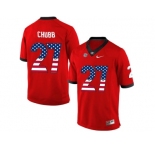 2016 US Flag Fashion-Men's Georgia Bulldogs Nick Chubb #27 College Football Limited Jerseys - Red