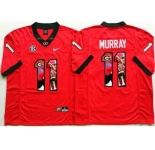 Georgia Bulldogs #11 Aaron Murray Red Player Fashion Stitched NCAA Jersey