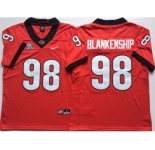Georgia Bulldogs #98 Rodrigo Blankenship Red Nike College Football Jersey