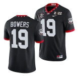 Men’s Georgia Bulldogs #19 Brock Bowers 2022 Patch Black College Football Stitched Jersey