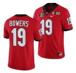 Men’s Georgia Bulldogs #19 Brock Bowers 2022 Patch Red College Football Stitched Jersey