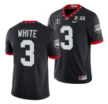 Men’s Georgia Bulldogs #3 Zamir White 2022 Patch Black College Football Stitched Jersey