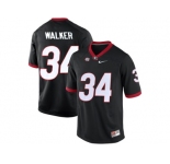 Men's Georgia Bulldogs Herchel Walker #34 College Football Limited Jerseys - Black