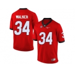 Men's Georgia Bulldogs Herchel Walker #34 College Football Limited Jerseys - Red