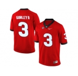 Men's Georgia Bulldogs Todd Gurley II #3 College Football Limited Jerseys - Red