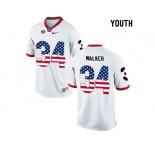2016 US Flag Fashion-Youth Georgia Bulldogs Herchel Walker #34 College Football Limited Jerseys - White