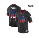 2016 US Flag Fashion-Youth Georgia Bulldogs Jacob Eason #10 College Football Limited Jerseys - Black