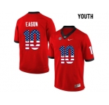 2016 US Flag Fashion-Youth Georgia Bulldogs Jacob Eason #10 College Football Limited Jerseys - Red