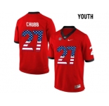 2016 US Flag Fashion-Youth Georgia Bulldogs Nick Chubb #27 College Football Limited Jerseys - Red
