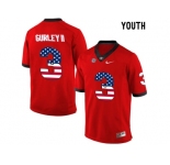2016 US Flag Fashion-Youth Georgia Bulldogs Todd Gurley II #3 College Football Limited Jerseys - Red