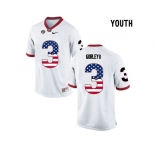 2016 US Flag Fashion-Youth Georgia Bulldogs Todd Gurley II #3 College Football Limited Jerseys - White