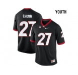 Youth Georgia Bulldogs Nick Chubb #27 College Football Limited Jerseys - Black