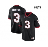Youth Georgia Bulldogs Todd Gurley II #3 College Football Limited Jerseys - Black