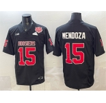 Mens Indiana Hoosiers #15 Fernando Mendoza Black F.U.S.E. 2025 National Champions Patch Stitched Football Jersey
