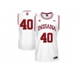 Men's Indiana Hoosiers Cody Zeller #40 Big 10 Patch College Basketball Authentic Jerseys - White