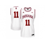Men's Indiana Hoosiers Isiah Thomas #11 Big 10 Patch College Basketball Authentic Jerseys - White