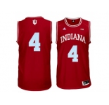 Men's Indiana Hoosiers Victor Oladipo #4 Big 10 Patch College Basketball Authentic Jerseys - Red