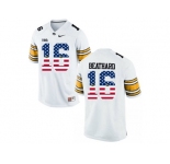 2016 US Flag Fashion Men's Iowa Hawkeyes C.J Beathard #16 College Football Limited Jersey - White
