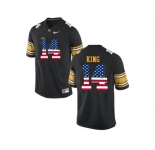 2016 US Flag Fashion Men's Iowa Hawkeyes Desmond King #14 College Football Limited Jersey - Black