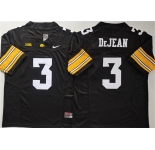 Men's Iowa Hawkeyes #3 Cooper DeJean Black F.U.S.E. Stitched Jersey