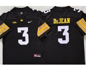 Men's Iowa Hawkeyes #3 Cooper DeJean Black Stitched Jersey