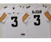 Men's Iowa Hawkeyes #3 Cooper DeJean White Stitched Jersey