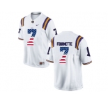 2016 US Flag Fashion 2016 Men's LSU Tigers Leonard Fournette #7 College Football Limited Jersey - White
