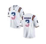 2016 US Flag Fashion 2016 Men's LSU Tigers Odell Beckham Jr. #3 College Football Limited Jersey - White