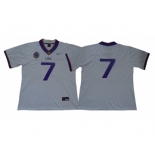 LSU Tigers #7 White 125 Sesons Nike College Football Jersey