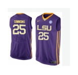 Men's LSU Tigers Ben Simmons #25 College Basketball Elite Jersey - Purple