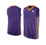 Men's LSU Tigers Blank College Basketball Elite Jersey - Purple