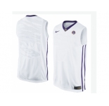Men's LSU Tigers Blank College Basketball Elite Jersey - White