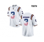 2016 US Flag Fashion 2016 Youth LSU Tigers Odell Beckham Jr. #3 College Football Limited Jersey - White