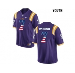 2016 US Flag Fashion Youth LSU Tigers Patrick Peterson #7 College Football Limited Jersey - Purple