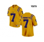 2016 Youth LSU Tigers Leonard Fournette #7 College Football Limited Jersey - Gold
