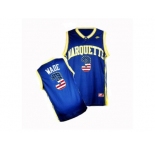 2016 US Flag Fashion Marquette Golden Eagles Dwyane Wade #3 College Basketball Jersey - Navy Blue